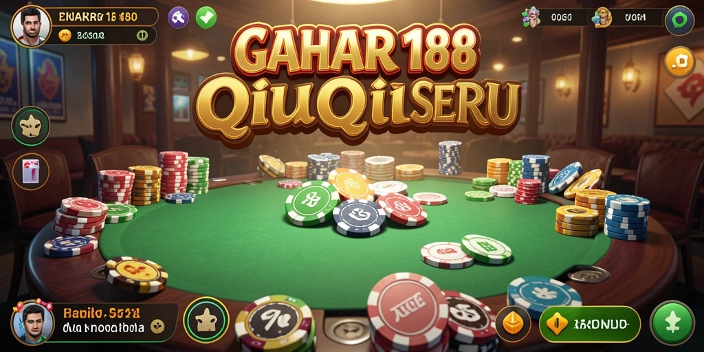 Tampilan gameplay GAHAR188 dengan kartu QiuQiu yang menarik.