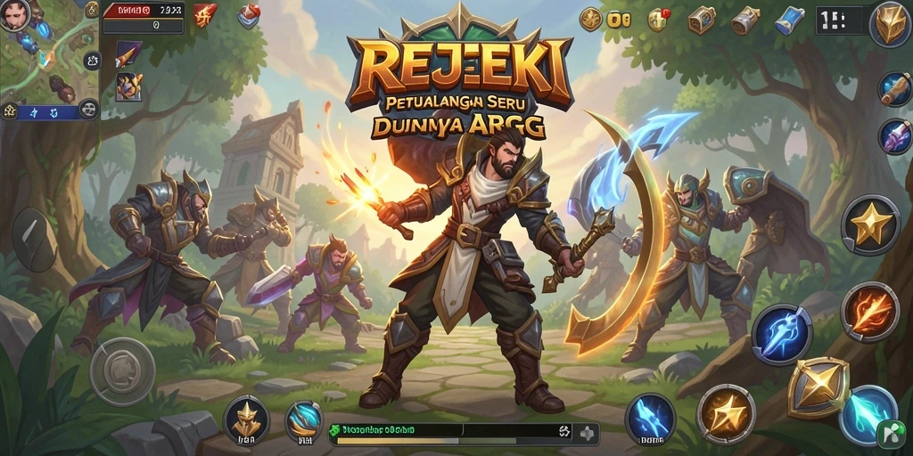 Tampilan gameplay seru dan mendebarkan dalam ARPG REJEKI.