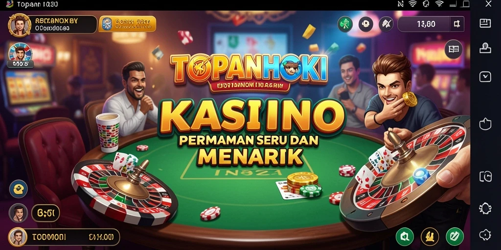 Screenshot dari gameplay menyerukan pengalaman Kasino yang seru.